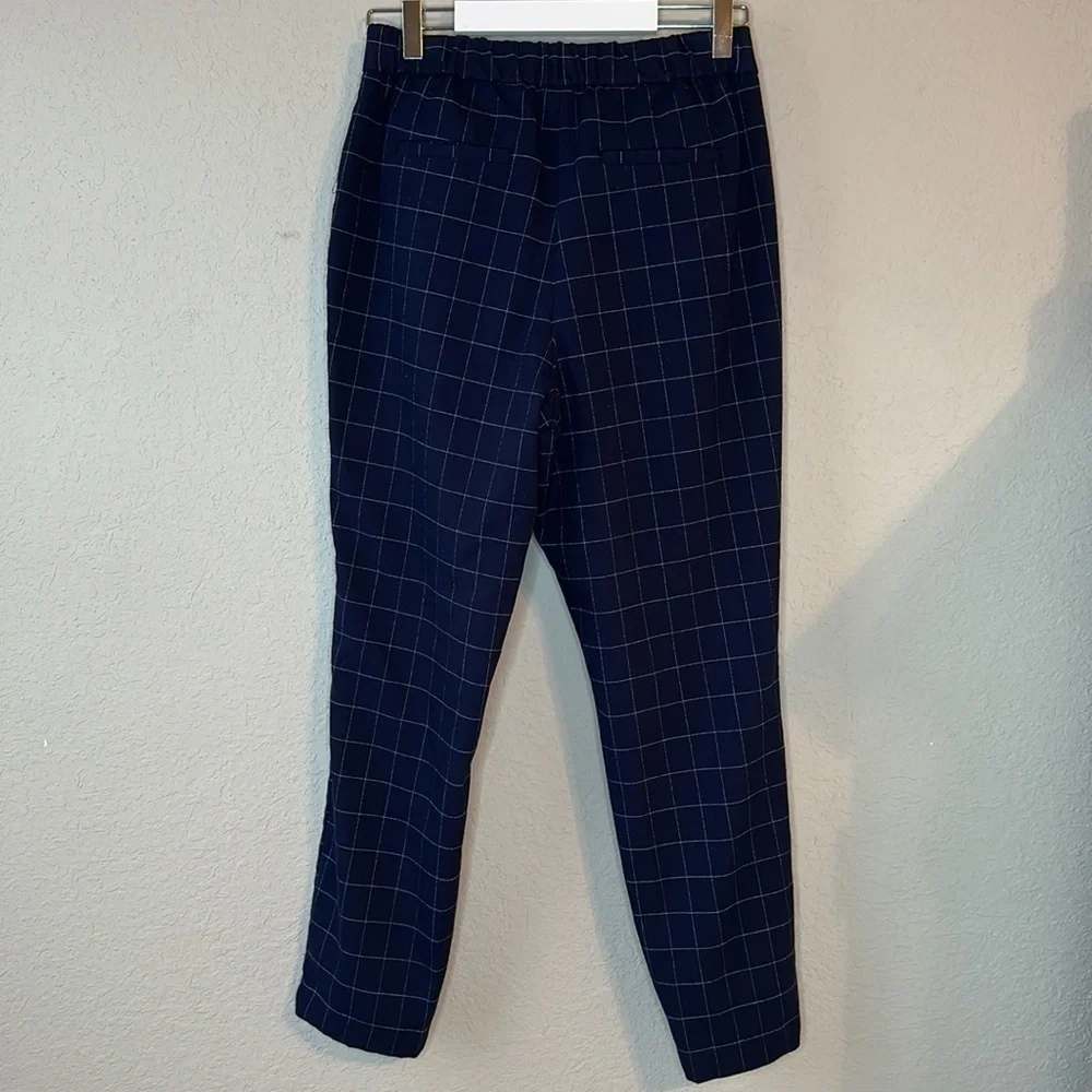 A NEW DAY Blue Plaid Trouser Straight Leg‎ Pants Size S